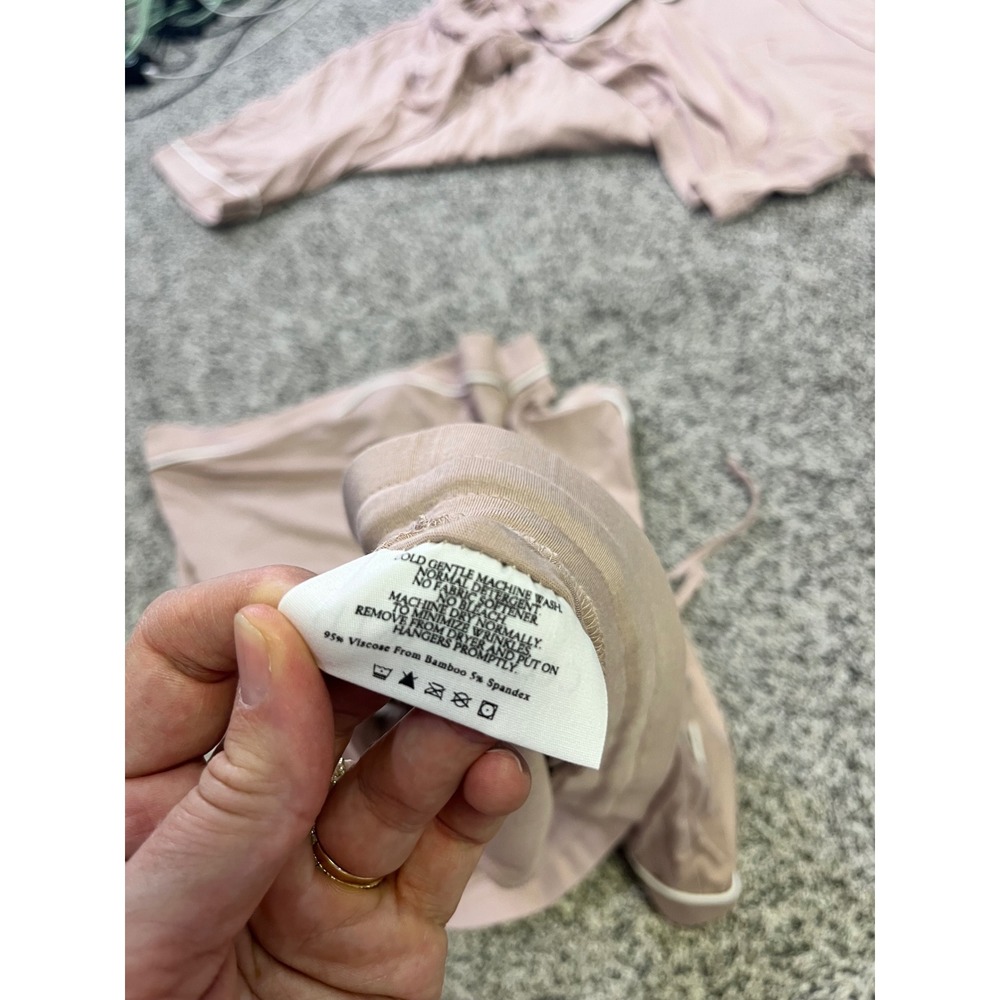 Cozy Earth Women Bamboo Pajama Short Set Blush Pink XXXL 3XL New - Picture 15 of 16